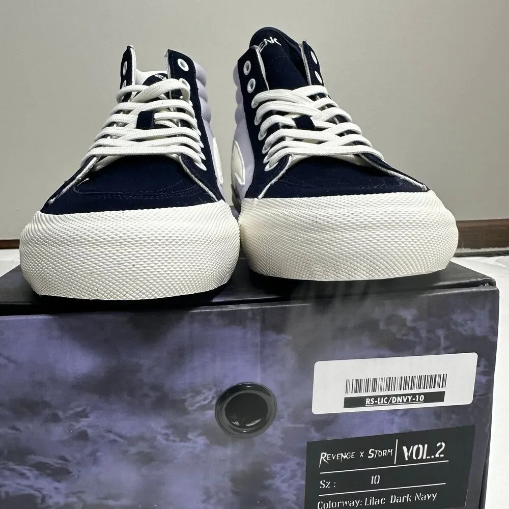 NIB  Revenge X Storm Vol. 2 Hi-Top Sneakers Lilac/Dark Navy Mens Size 10